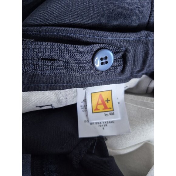 A+ By SAI Navy Blue Adjustable School Shorts Youth Boys Size 8 (25x6.5) - Picture 2 of 8